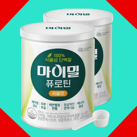 대상웰라이프 마이밀 퓨로틴 곡물맛 분말 304g, 304g 2통, 2개