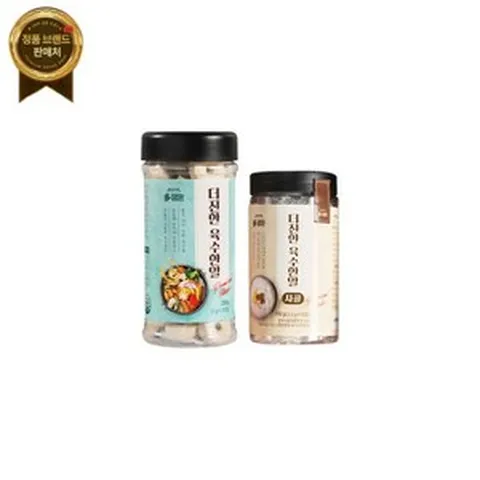 다담은 더진한육수 한알 코인 육수 사골 해산물 혼합형 멸치 1병+사골 1병+멸치 1팩 (총 140정)