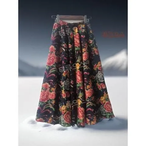 파우치마 스커트 괌 휴향지 여자 패션 휴양지, 초록