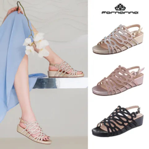 포나리나 포나리나 천연가죽 큐빅 티아라 4cm 샌들 F213SE01