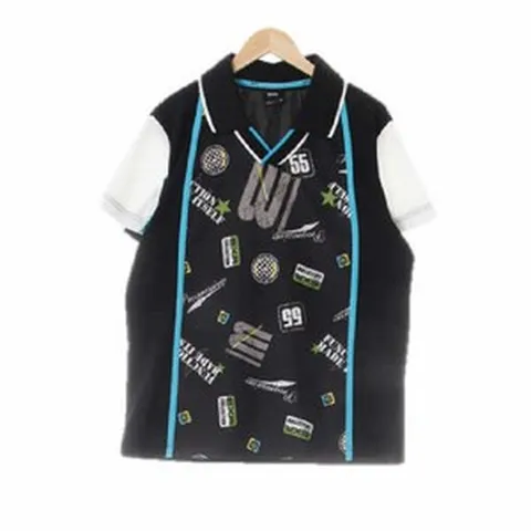 이엑스알 8027 exr 블랙화이트 프린팅 브이넥반팔카라티 [M]