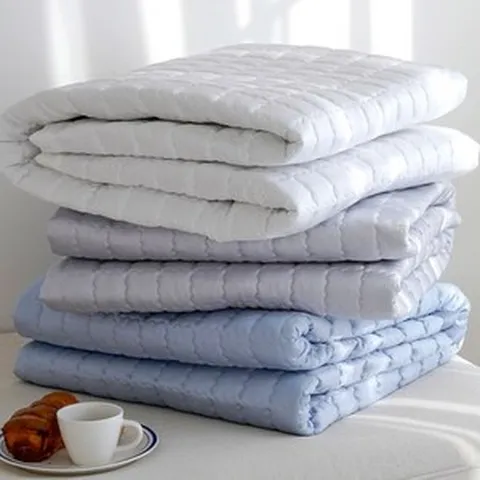 바숨 풍기여름 인견 침대패드 겸용 카페트, 화이트