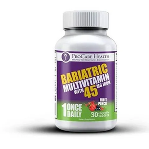 30 Count (Pack of 1) Bariatric Multivitamin | Chewable | 45mg l Fruit Punch | 30 Count, 1개