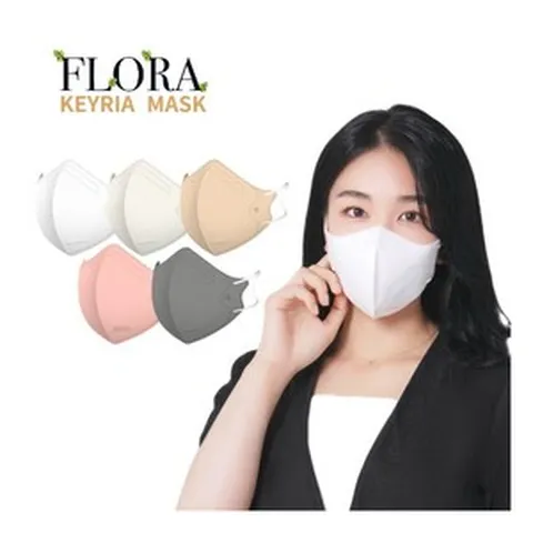 [키리아] ☆국산 플로라 KF94 2D 새부리 컬러마스크 대형/중형/소형 100매, 사이즈:소형 / 색상:연핑크, 상세 설명 참조