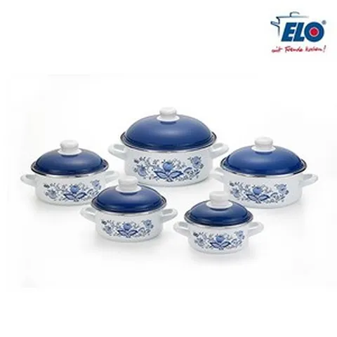 ELO 쯔비벨무스터 IH 무쇠법랑냄비 5종, 혼합색상, 법랑 냄비세트 5종