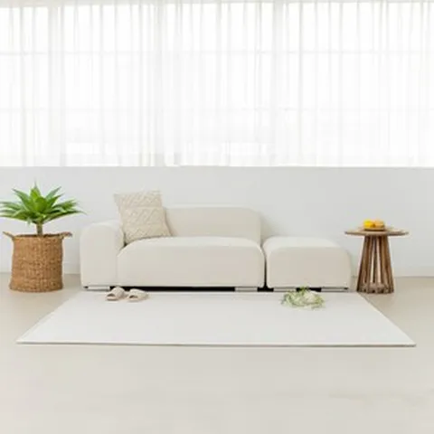 스타일러그 워셔블 방수 러그 솔리드 150x100 so-아이보리 [중형]