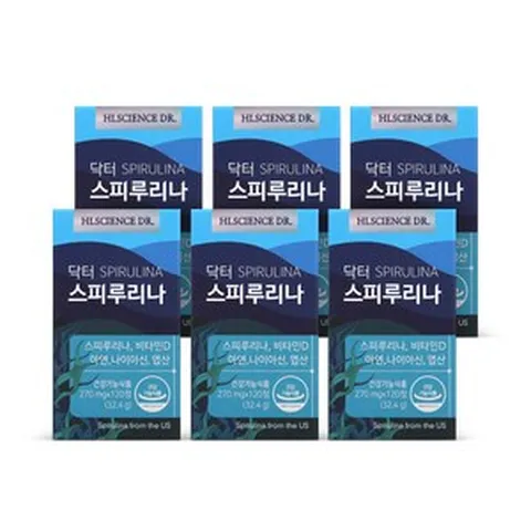 에이치엘사이언스 닥터 스피루리나, 270mg, 6병