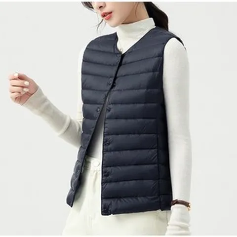 [비즈] 여성 오리털 경량 패팅 조끼 골프 이너