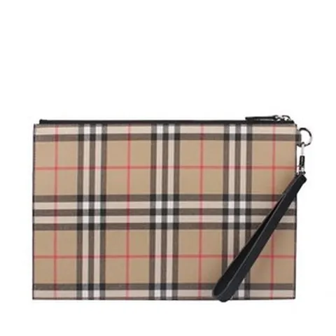 [버버리] 빈티지 체크 EDIN E-캔버스 클러치백 (8065629)