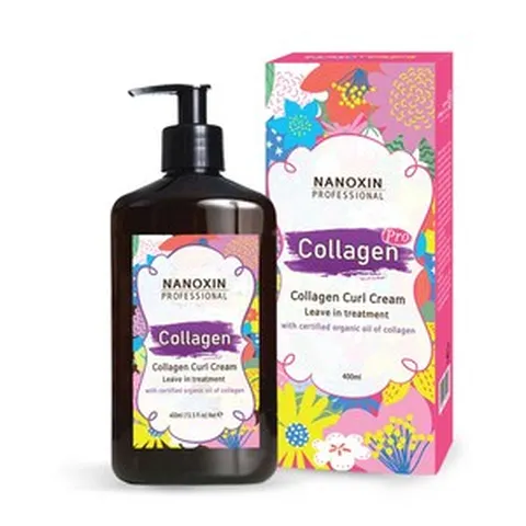 헤어콜라겐 나녹신 컬크림 400ml 대용량 씻어내지않는 콜라겐 헤어트리트먼트, 2개