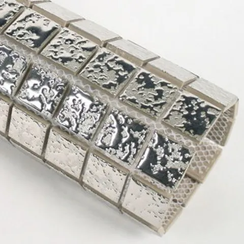 자기질모자이크타일 워터실버 메탈은장25mm(박스18장), 1박스(18장), 18개