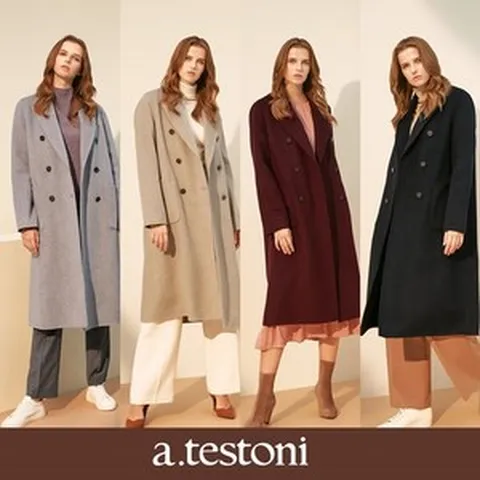 [KT알파쇼핑][a.testoni]19 아테스토니 캐시미어 핸드메이드코트 택1 AFECFJ51_54
