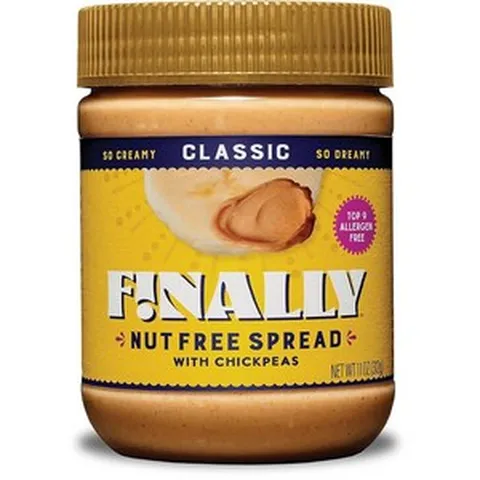Finally! 클래식 견과류 프리 스프레드 | 견과류가 없는 땅콩 버터 맛 버터처럼 사용 훌륭한 맛의 건강한 간식 #1 성분: 슈퍼푸드 병아리콩! |100% 식물 기반 상위 9가, 클래식 355ml(12온스), 1개, 312g
