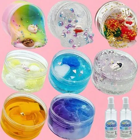 인증 슬라임 8종 랜덤 + 엑티베이터 2개 박스세트