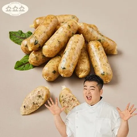 [해와바다] 저칼로리 프리미엄 닭고기 만두소시지 28개입(560g) / 닭가슴살 닭정육 사용, 3개, 560g