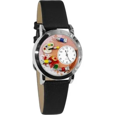 Whimsical 선물s Artist Palette 3D 시계 [세금포함] [정품] | 핸드메이드 in USA Unique Fun Novelty 패션 손목시계 명품시계 패션시계 B