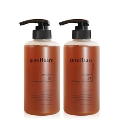 구트하르 탈모완화 고함량 맥주효모수 두피 집중케어 탈모케어 허니비어 51 샴푸 앤 트리트먼트, 1개, 500ml