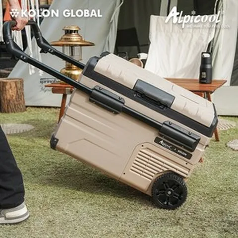 [공식판매] 알피쿨 코오롱 37L 54L 정품 차량용냉장고 캠핑냉장고 공식A/S 차량용 냉동고 휴대 이동식 차박 냉장, Xpro35, 샌드베이지