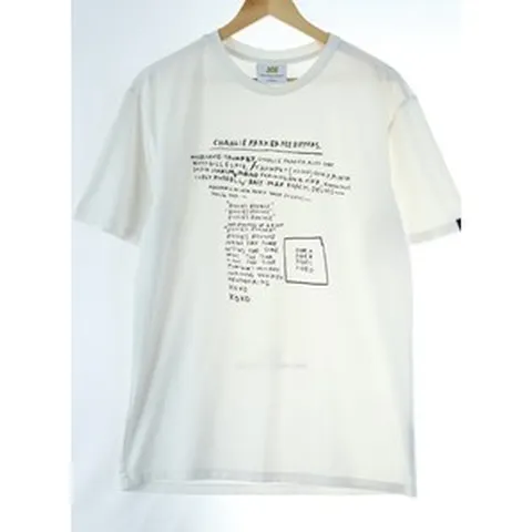 (M)바스키아 반팔 티셔츠 화이트 빅 프린팅 한정판11