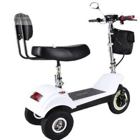 성인용 두스룬 접이식 세발 전기자전거 삼륜 전동스쿠터, 블랙, 24v/ 25km