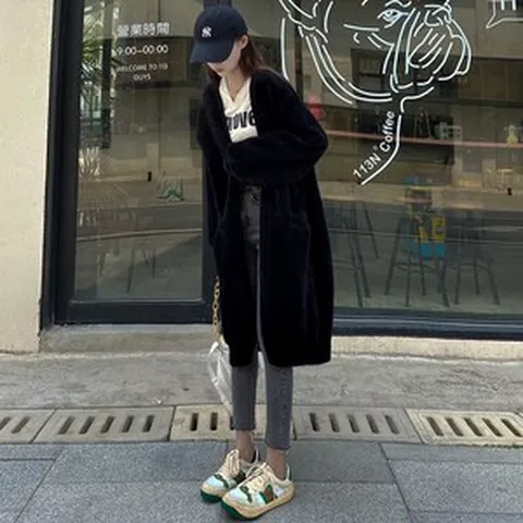 봄 간절기 니트 롱가디건 여자 스웨터 루즈핏 오피스 가을 겨울 캐주얼 데일리 라레브 유라고 그린비터 키스해링