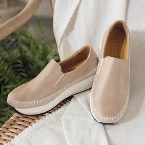 플로쥬 뉴 보니 소가죽 한국 자체제작 슬립온 사계절