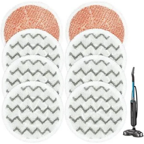 비셀 스핀웨이브 스마트 스팀 스크럽 걸레 청소기 3712 3712W 부품 번호 1641112스크러비 패드 4팩 및 무거운 2개와 호환되는 6팩 3897A 회전식, 3897a Mop Pads - 8 Pack