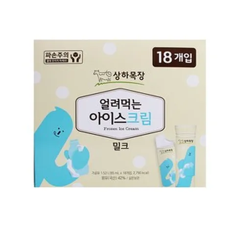 상하목장 얼려먹는 아이스크림 밀크 폴바셋 우유 라떼 만들기 85g x 18개입 코스트코, 3개