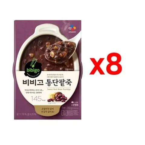 백설 비비고 통단팥죽 280g, 8개
