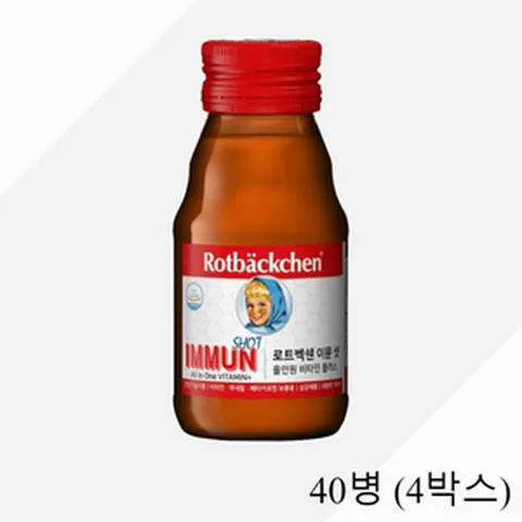 로트벡쉔 이뮨샷 골드 올인원 비타민 플러스 40병 (4박스), 4개