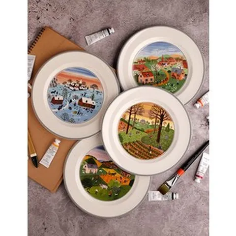 [빌레로이앤보흐] 디자인나이프 사계절 평접시 2P선물세트, 봄+가을