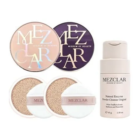 메즈클라 김호영 커버 쿠션 본품 2개+리필2개+파우더 클렌저, 메즈클라 커버 쿠션 본품2+리필2+파우더클렌저 21호