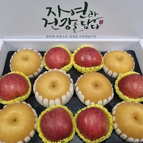 푸드공작소 [910(화) 오전9시까지 결제 시 명절 전 배송]사과 배 혼합 고급형 과일선물세트 5.5kg [사과6과+배6과]