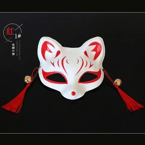 고양이가면 할로윈 성인 여우 악마 마스크 고양이 얼굴 일본식 2 차원 가장 무도회 애니메이션, 18. 리틀팍스 마스크 1#