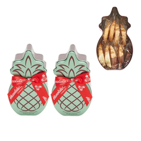 호놀룰루 쿠키 하와이쿠키 파인애플 틴케이스 묶음구매 ( 개별포장 9개입), 2.호놀룰루 쿠키 파인애플 틴케이스 X 2, 2개