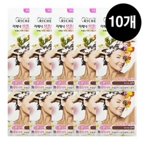 [리체나] 샴푸형 퍼퓸 염색제 (10박스), 색상:부드러운 갈색, 단품