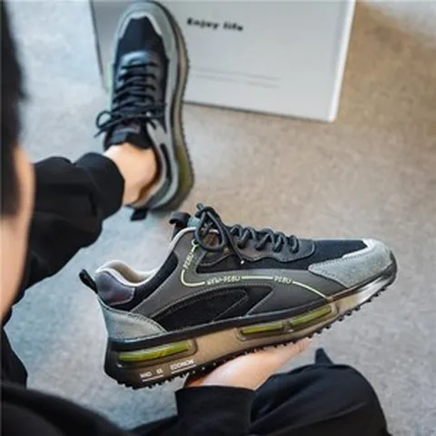 운동화 봄 여름 2024 미끄럼방지 패션 런닝화 남성 통기성 작업화 캐주얼 플랫 미끄럼방지