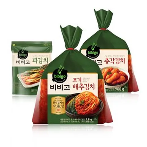 올따옴 CJ 냉장 비비고 포기배추김치1.8kg+총각김치900g+파김치300g, 300g, 1개