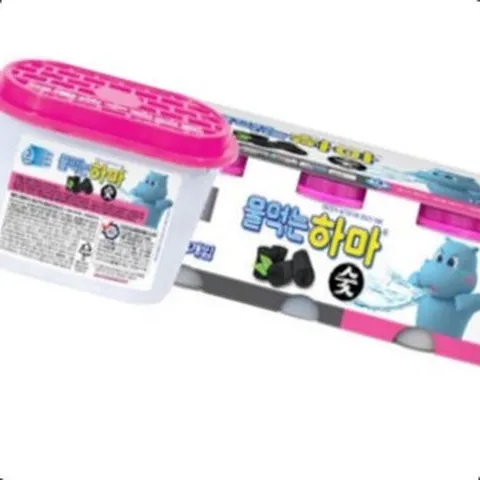 옥시 물먹는하마 참숯3개입 옷장습기제거제 습기제거숯 옷장냄새제거