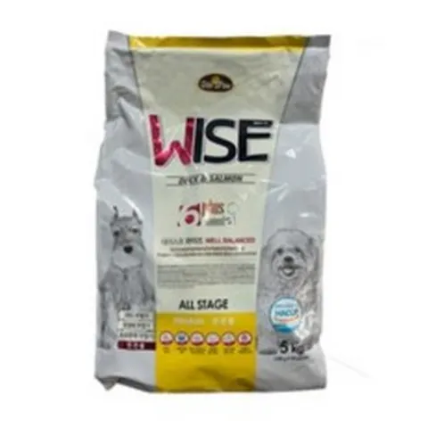 데이스포 와이즈 올스테이지 강아지 사료 오리 + 연어, 5kg, 1개