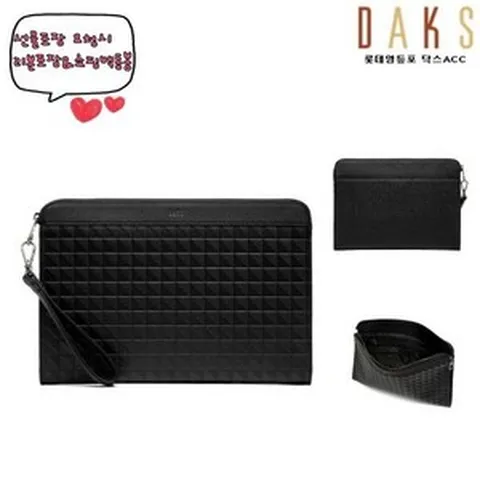 (백화점 상품) ()(영등포점)(GRID) 블랙 그리드 패턴 클러치백 디비BA2E269 3788293, 정품 닥스 클러치백 GRIDⅡ 블랙 그리드 패턴 남성