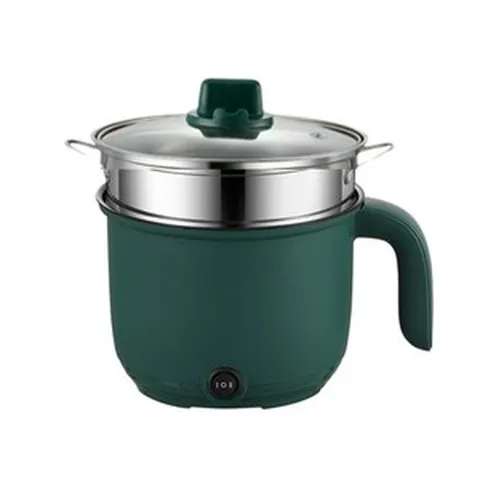 1 5L 용량 미니 홈 요리 냄비 다기능 밥솥 비 스틱 팬 안전 재료 화분 유틸리티 전기, green
