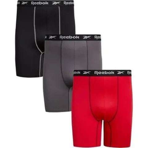 리복 남성 속옷 – 크고 긴 다리 퍼포먼스 복서 브리프 (3팩) (2XL 4XL) 423053