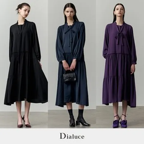 [론칭가 79900원][Dialuce] 디아루체 티어드 타이 원피스