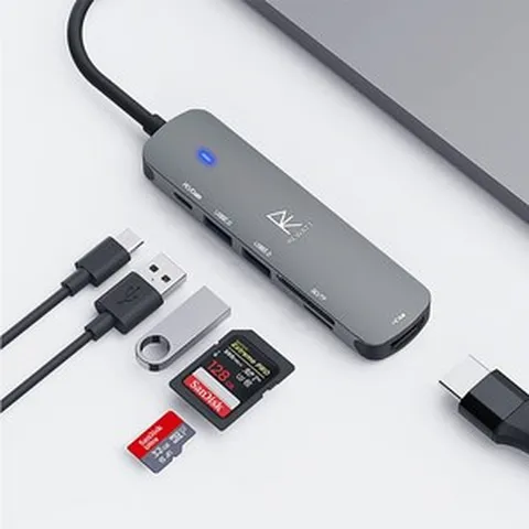 리와트 RM6 멀티허브 6in1 C타입 겔럭시북 플렉스2 NT950QDA, 1