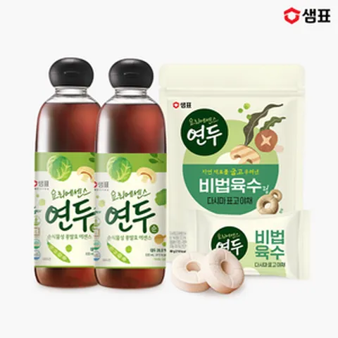 하프클럽/샘표연두 830mlx2병+연두비법육수링_코인육수(다시마표고)20입 증정, 2개, 830ml