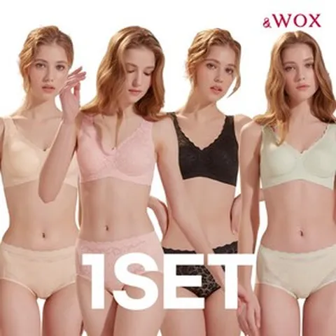 [왁스] &WOX 꿈의브라 블로썸 레이스 프리컷 노와이어 1세트