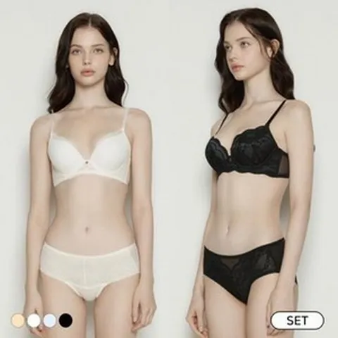 [엔터식스]에블린 [세트] 메리메 퓨어썸데이 와이어 볼륨브라팬티 EBBREA5H2QEBBREA5H2QSET