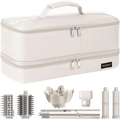 샤크 플렉스 스타일용 이중 수납 케이스 430/440 여행용 휴대용 스타일/다이슨 에어랩 스타일러 부착용 정리 가방, Beige