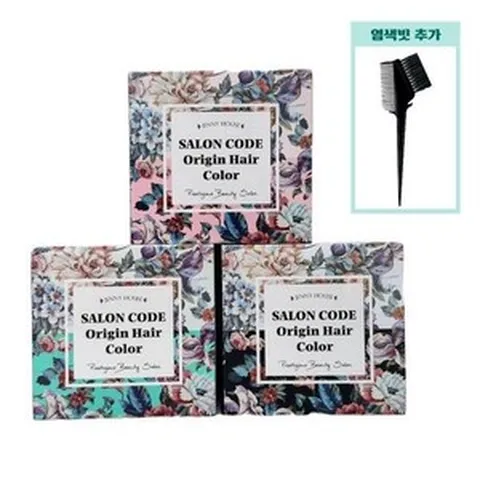 제니하우스 염색약+염색빗 청담 살롱코드 오리진 홈쇼핑 새치 뿌리 멋내기 다크 모카 와인 423983, 다크브라운+염색빗